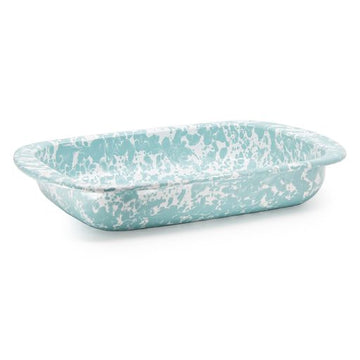 Baking Pan, Sea Glass Swirl Enamelware